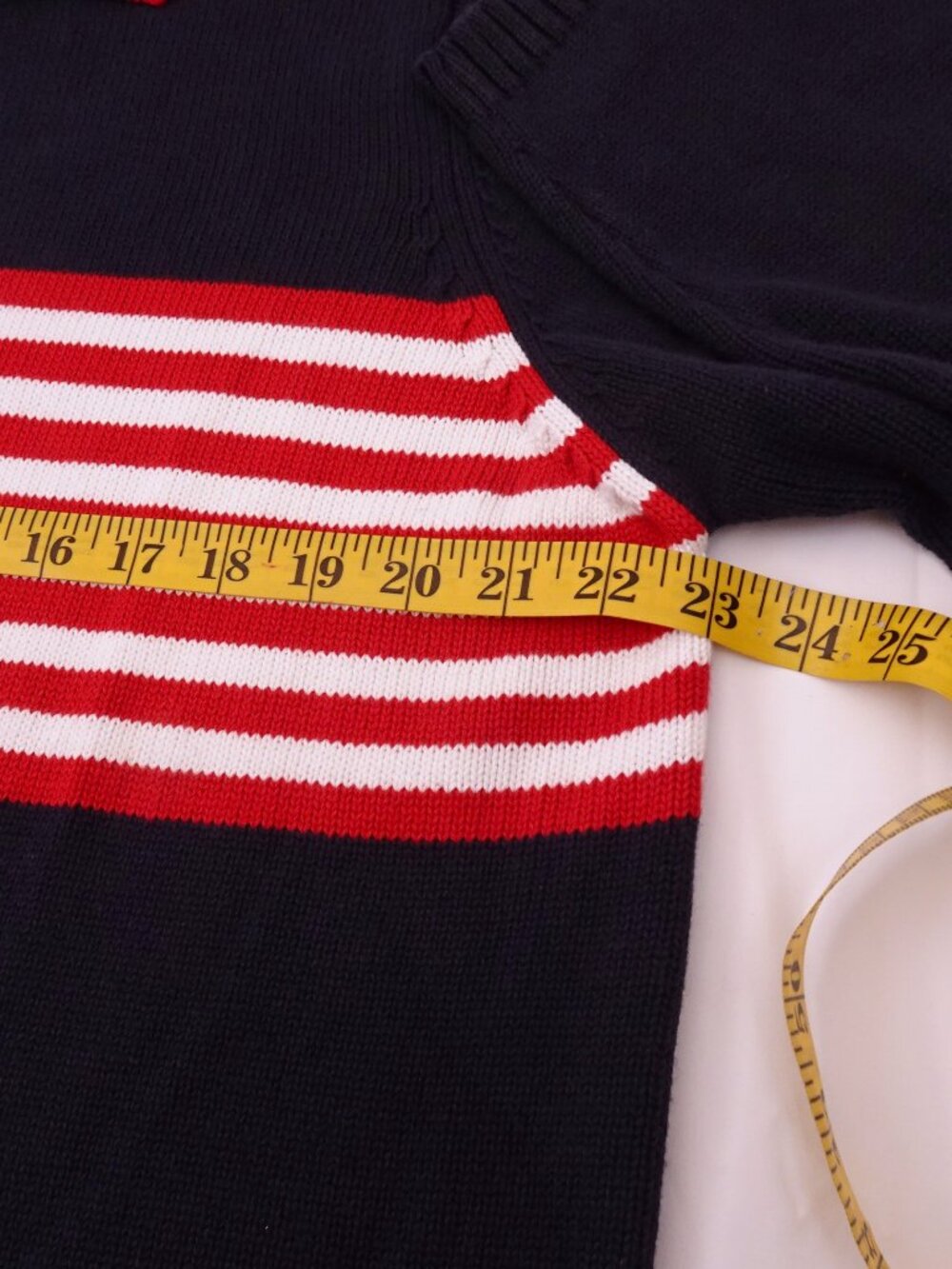 Karen Scott 4th July Zip Cardigan XL Blue USA Flag Made in Australia Patriotic - Picture 8 of 9